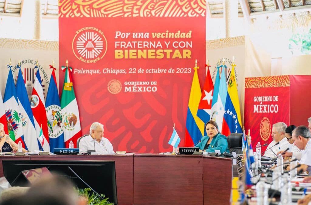 Presidenta Xiomara Castro participa en el Encuentro “Por una vecindad fraterna y con bienestar” en Palenque, Chiapas