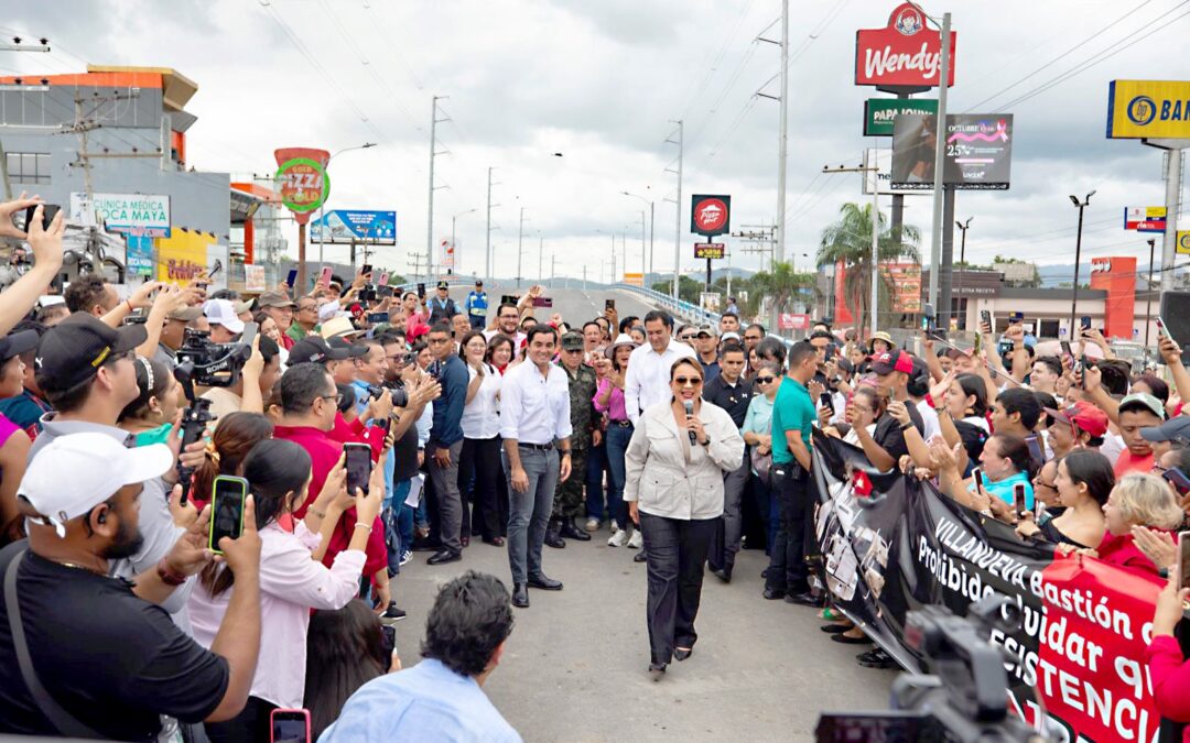 La Presidenta Xiomara Castro supervisa y habilita el paso del Intercambiador Logístico de Villanueva, una obra estratégica de la Refundación para el desarrollo del Valle de Sula